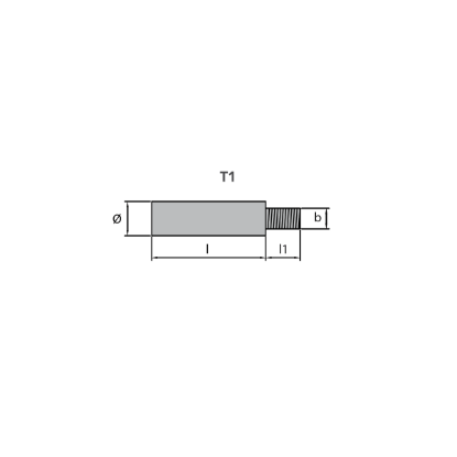 Textron-Weber motor pencil anode alluminium only Ø 15,9 L. 63,5