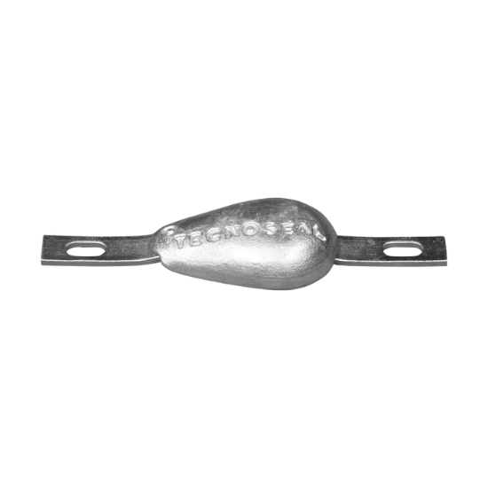 tear drop bolt-on anode 1kg with slotted holes H.C.200