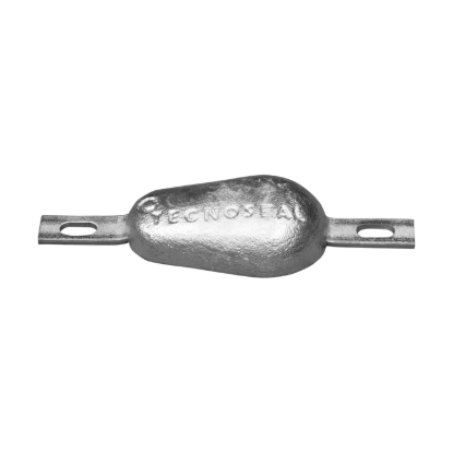 tear drop bolt-on anode 1,8kg with slotted holes H.C.200