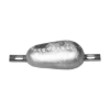 tear drop bolt-on anode 1kg with slotted holes H.C.200