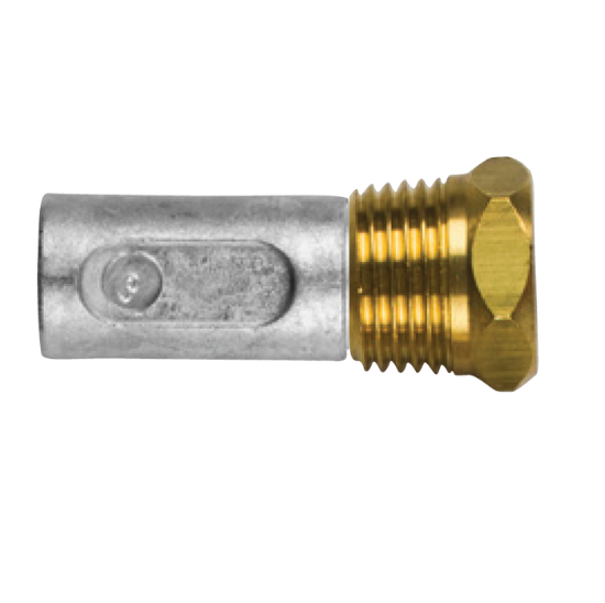 Lombardini pencil anode Ø14 L.27 complete with brass plug 1/2''Bspt