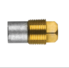 Caterpillar  pencil anode Ø 16 L.63 complete with brass plug th.1/2''GAS