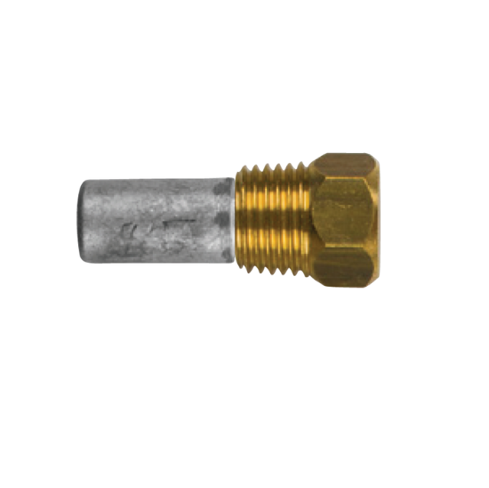 Ford pencil anode Ø 10 L.18 complete with brass plug th.1/4'' bspt
