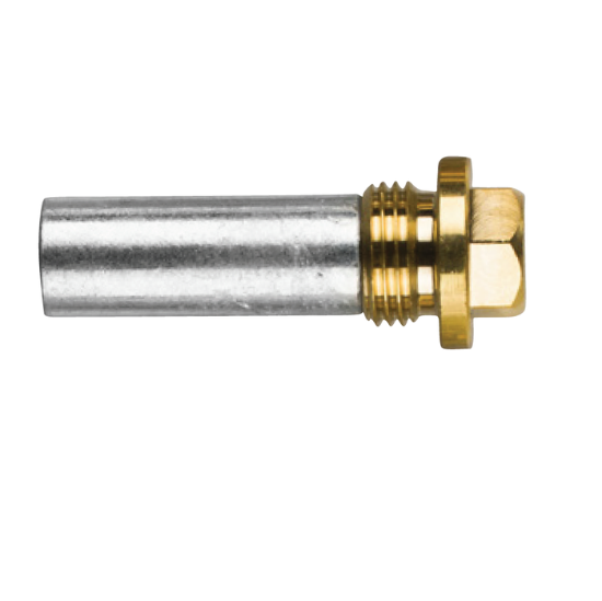 Scania pencil anode Ø 17 L. 45 complete with brass plug th.1/2'GAS