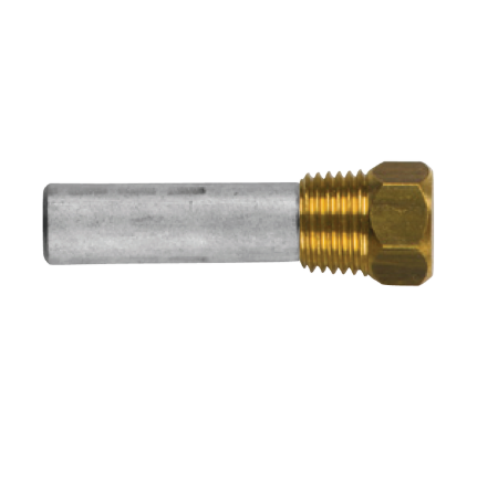 Anodo Sen-Dure pencil anode Ø 9,5 L. 31,8 completo di tappo plug th.1/4'' NPT