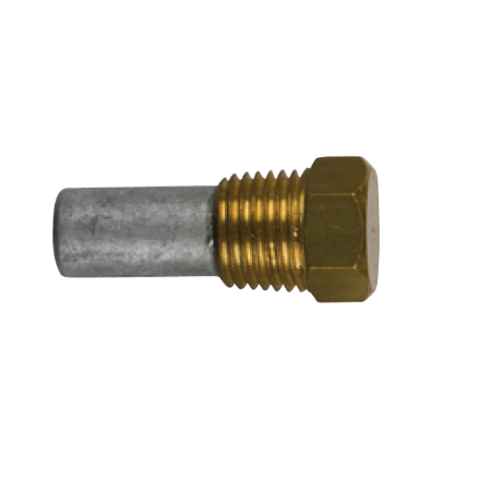 Anodo Sen-Dure pencil anode Ø 9,5 L. 12,7 completo di tappo plug th.1/4'' NPT