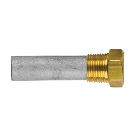 Anodo Sen-Dure pencil anode Ø 9,5 L. 51 completo di tappo plug th.1/8'' NPT