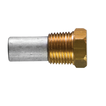 Anodo Sen-Dure pencil anode Ø 9,5 L. 51 completo di tappo plug th.1/8'' NPT