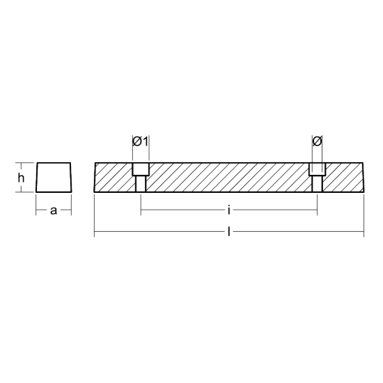 Anode for platform tender lift