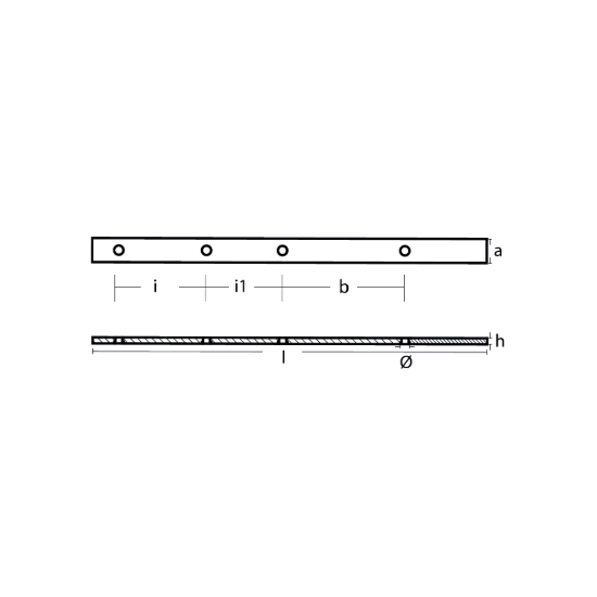 Anode strip for fast boats 770x50x13