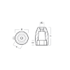 Propeller nut USA type , replacement zinc only