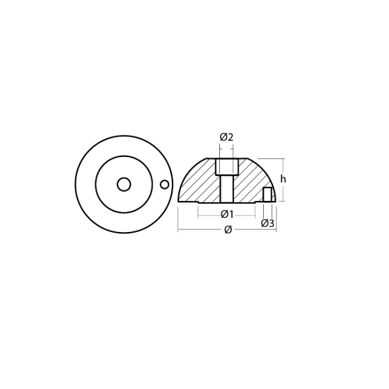 J-prop propeller nut Ø60