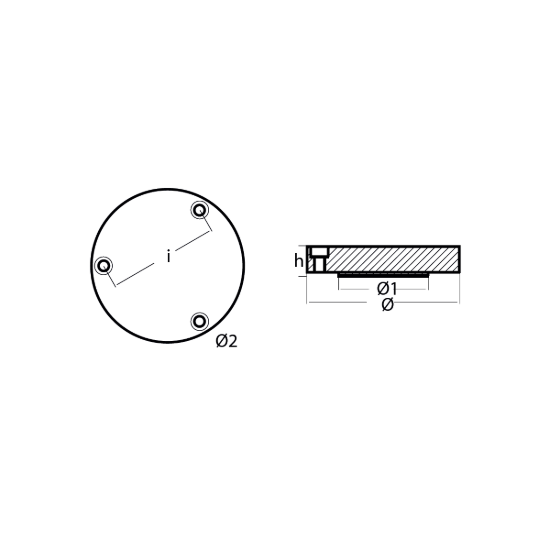 VLT series - prop anode Ø155 H.30