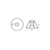 Sidepower - Sleipner propeller nut Ø25,6 H.15,2