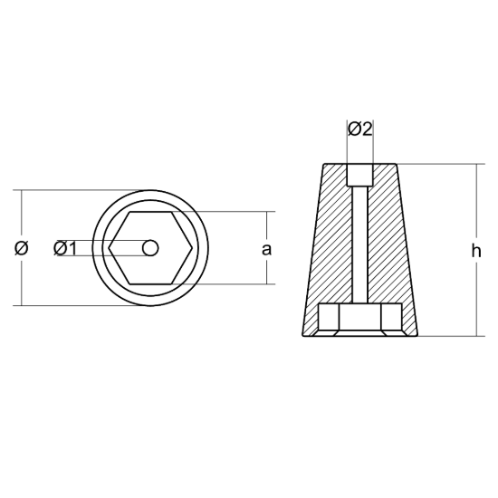 Thruster propeller anode