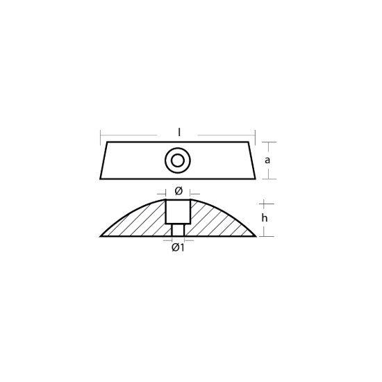 Volvo small plates for folding propeller 110,120, S-B, S-C (sold in pairs)