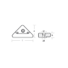 Volvo Penta triangle anode plate - Anodo triangolare Volvo Penta