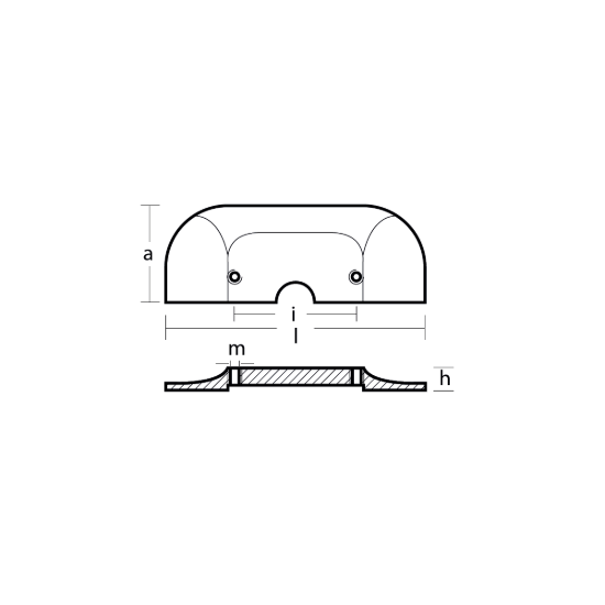 Mercruiser Cavitation plate - Piastra anticavitazione
