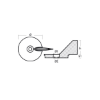 Mercury standard trim tab anode - Pinna per motori Mercury