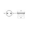 Mercury/Mercruiser Gear Box anode - Anodo mercury Mercruiser per scatola ingranaggi