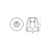 Evinrude prop anode - Ogiva per fuoribordo Johnson - Evinrude
