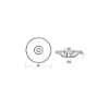 Yamaha round plate for engines - Piastrina per motori Yamaha