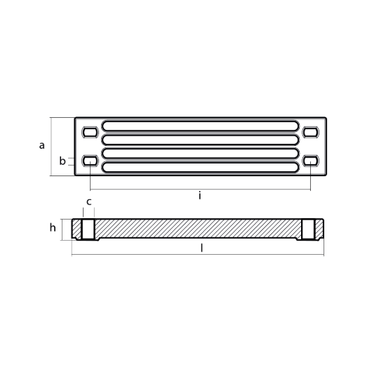 Yamaha Bar anode for engine bracket -  Barra per supporto motore Yamaha