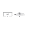 Yamaha wedge anode - Anodo a cuneo Yamaha