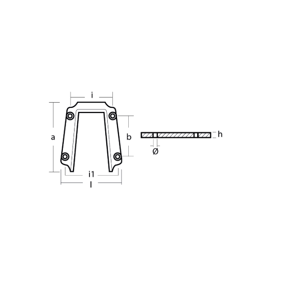 Yamaha Plate for stern drive - Placca per Entrofuoribordo Yamaha