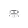 Suzuki small plate for  Suzuki gear case - Piastrina per fuoribordo Suzuki