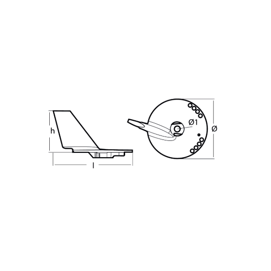 Suzuki trim tab anode - Pinna per Motori Suzuki