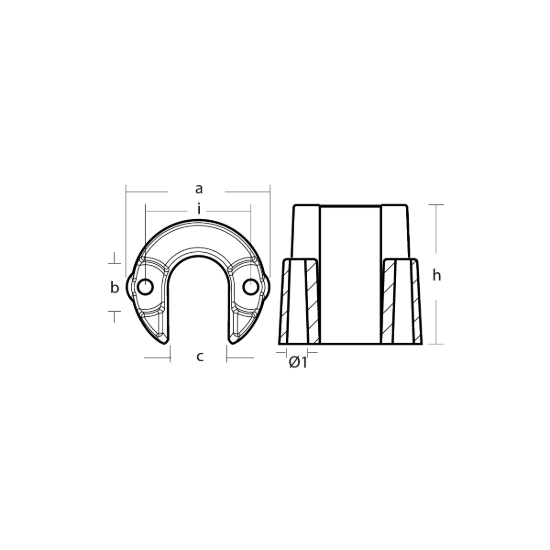 Yanmar Anode For Trim Cylinder - Anodo per trim Yanmar