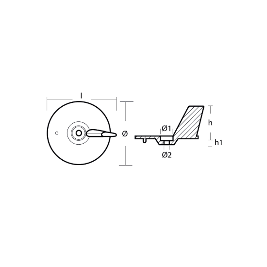 Honda trim tab anode - Pinna per motori Honda