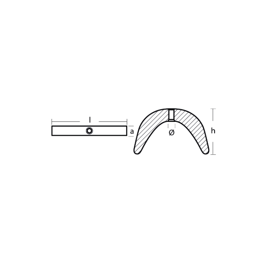 Selva Horseshoe anode - Placca curva per Motori Selva - bassa