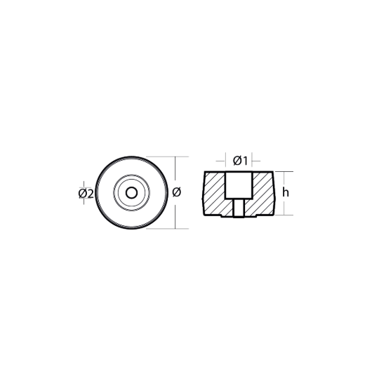 Castoldi anode large washer for engines - Rondella grande per motori Castoldi