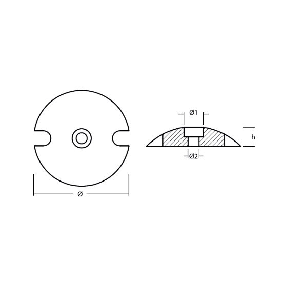 Alamarine Jet disc anode  -  Disco per motori Alamarine Jet