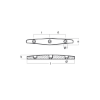 Plate for Flaps OVAL "GALEON" 210x29x20 with 3 holes