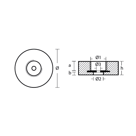 Disc anode for Stern 135*47mm