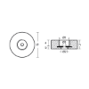 Disc anode for Stern 135*47 compl. w. plug, pad&bolt