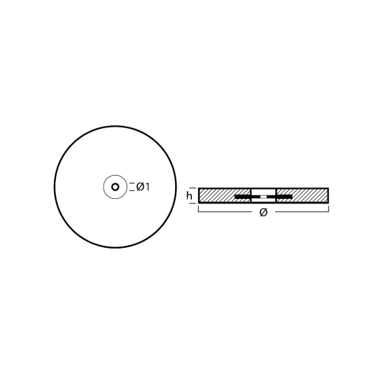 Disc anode for Hull and Stern 200*32mm