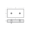 Bolt-on anode for Hull 220x100x30 H.C.120