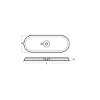 USA plate 216X80X12,6 WITH 1 HOLE