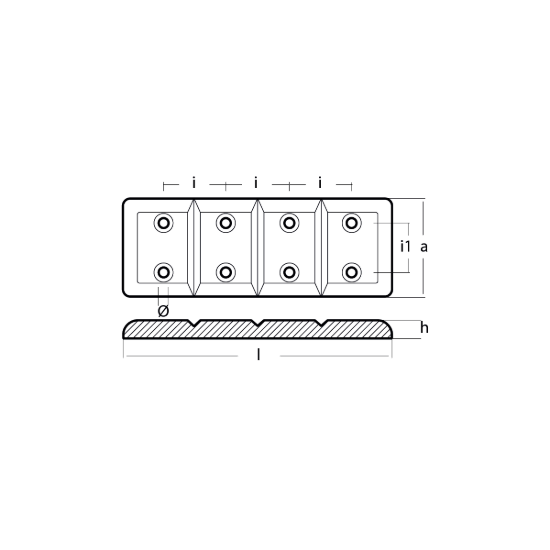 USA plate 190X70X13