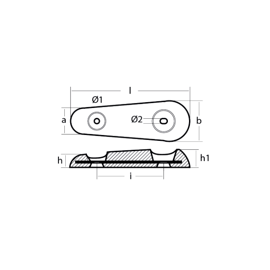 Vetus bolt on anodes 152x68x23 H.C. 80