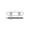 Bolt-on bar anode UK TYPE - Fairline  455x90x40 H.C.230