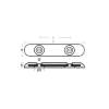 Bolt-on bar anode UK TYPE - Fairline/Sunseeker 460X100X45 H.C.230