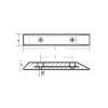 bolt on anodes with insert 500x80x50 Bigliani series