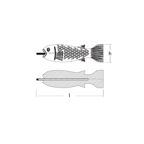 Hang on Magnesium anode 0,76kg cable lenght 6mt
