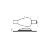 Tear drop weld-on anode