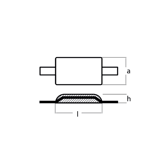 Aluminium weld-on anode with alluminium strap